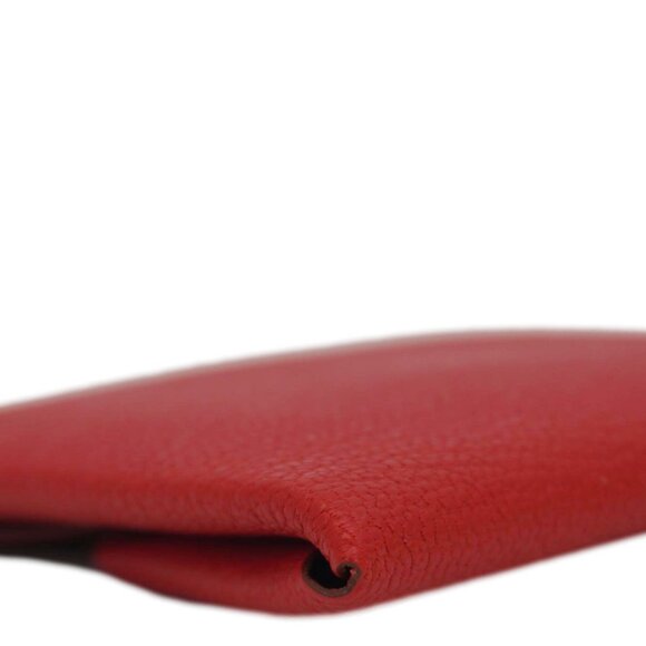 Hermes  Calvi Leather Card Holder Red - Picture 6 of 15